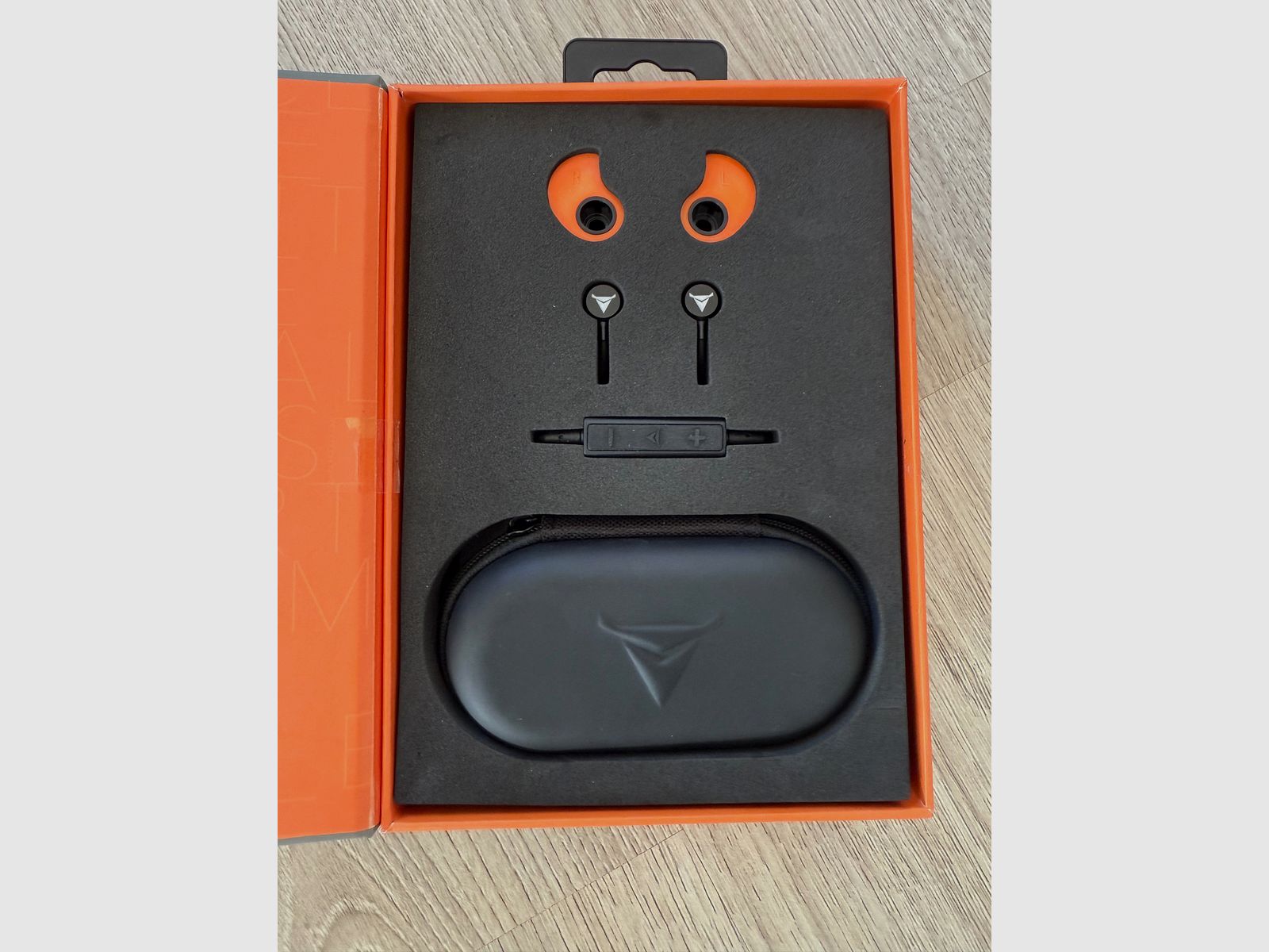 Gehörschutz elektronisch DECIBULLZ Wireless Orange anpassbar