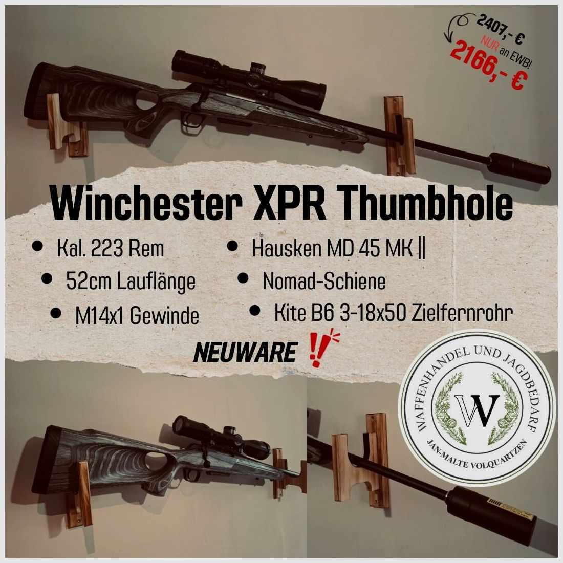 Winchester XPR Thumbhole 223Rem