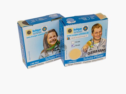Krger Schusspflaster SET 19mm - 1000 Stk. Schwarz - 1000 Stk. Beige