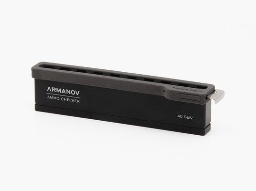 ARMANOV ​​​​​Ammo Checker 10 Rnd with Quick Transfer Cover and OAL Checker - .40 S&W