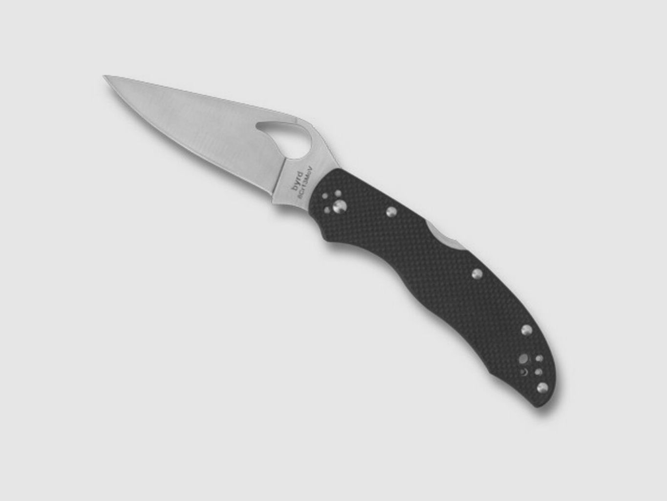 Byrd Harrier 2 folding knife with smooth G-10 handle, image 3 of 3