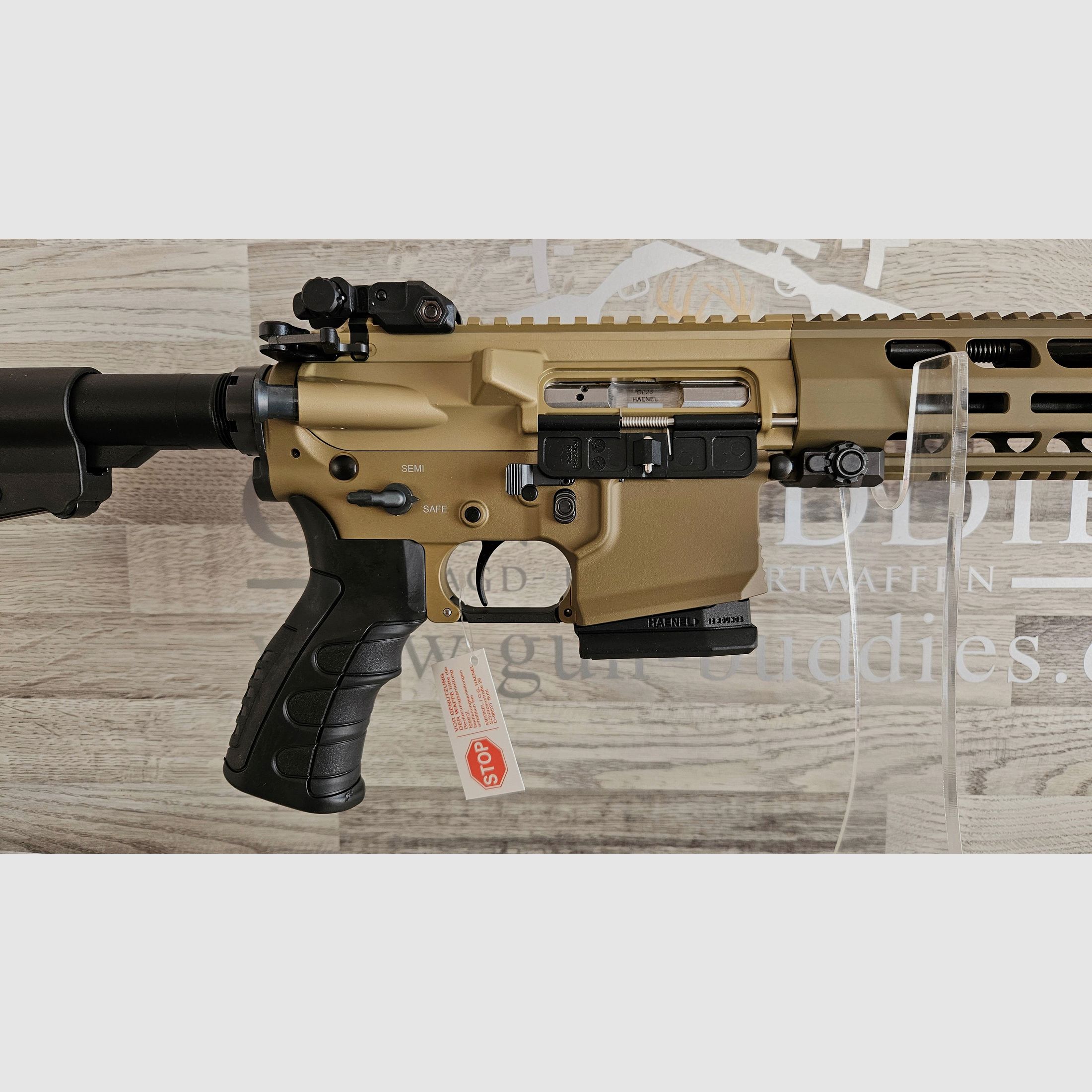 Haenel CR223 Sand 16,65" met Matchtrekker en lange handgreep .223Rem. - gratis verzending - Nieuwe producten van de vakhandel -