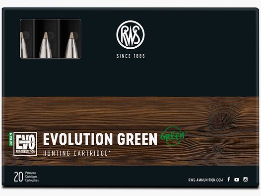 RWS 9,3x64 EVO Green 11,9g Bleifreie Büchsenpatronen
