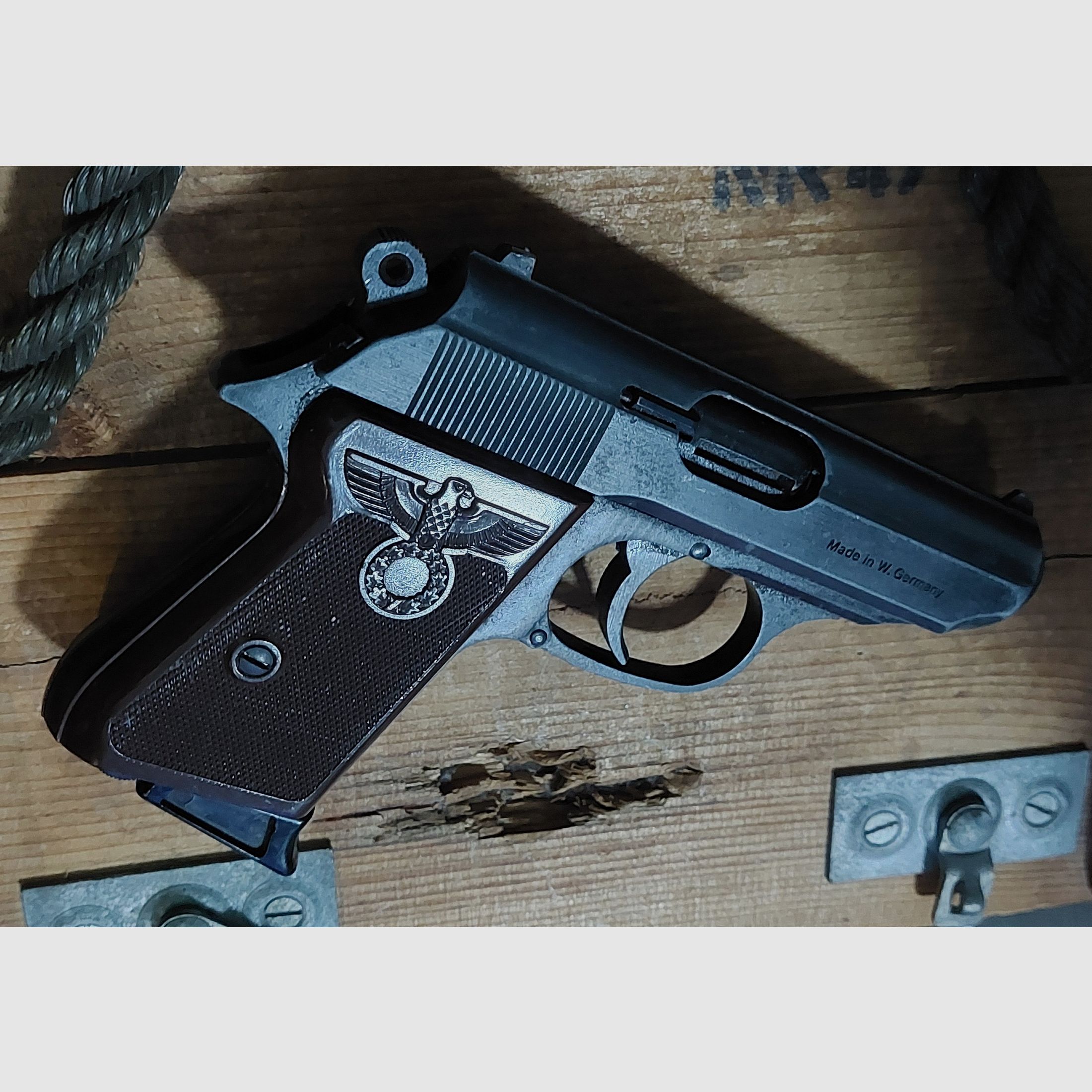 ⚠️SELTEN!⚠️ PERFECTA "El Alamein" Schreckschuss Pistole 8 mm P.A.K (PTB 196/2)