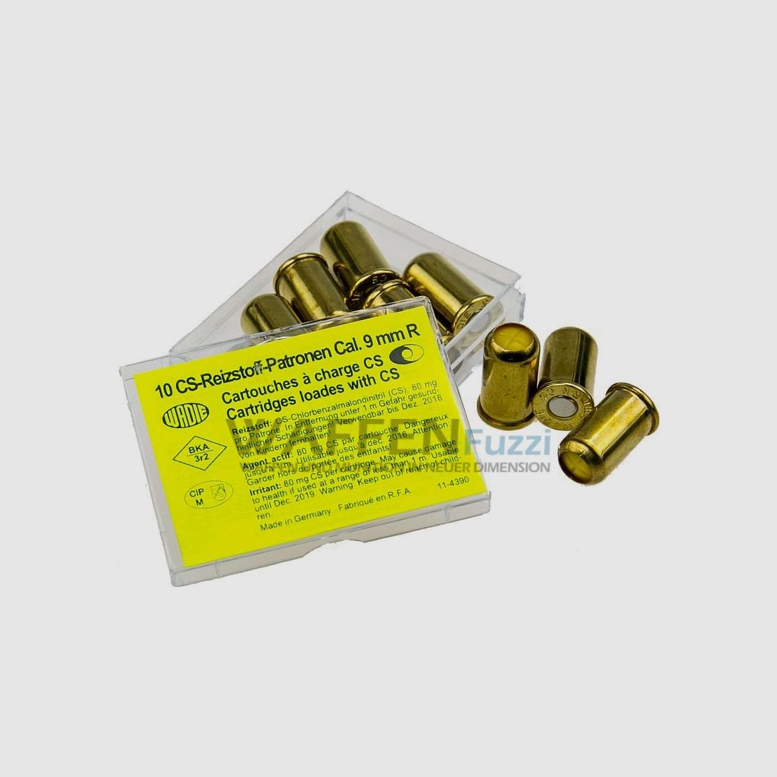 Wadie 9 mm CS gas cartridges for revolvers 10 shots