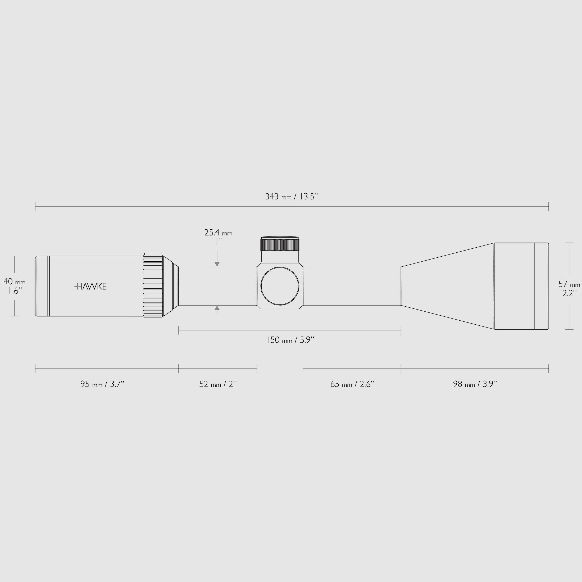 HAWKE 14131 Zielfernrohr VANTAGE 3-9x50 MIL DOT Absehen Wasserdicht