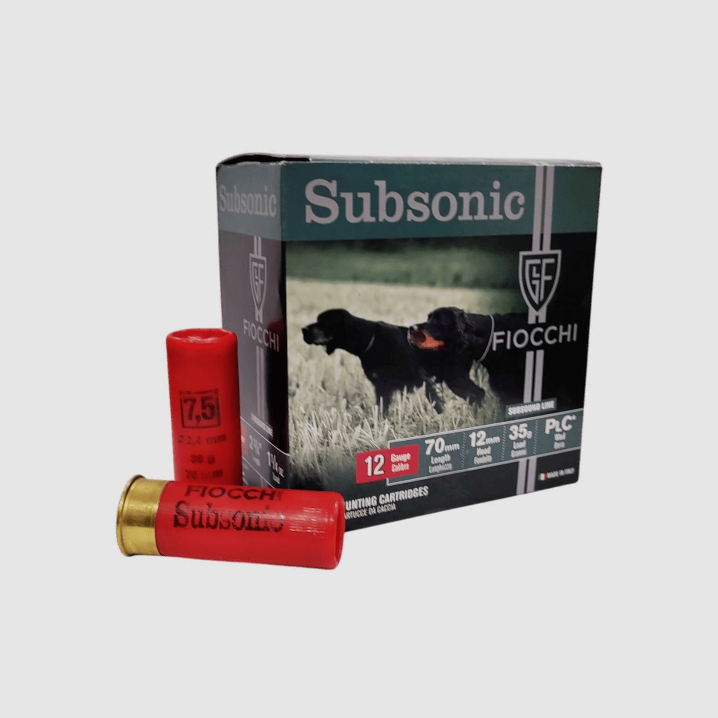 Fiocchi Subsonic Patronen kal. 12/70 35 g lood 7 en ½