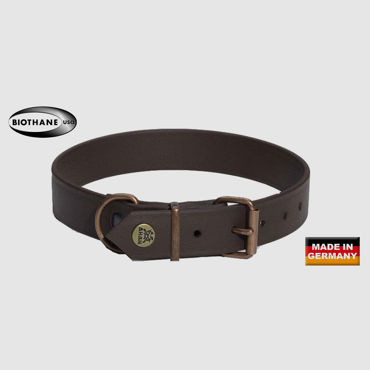 AKAH BioThane Halsband braun
