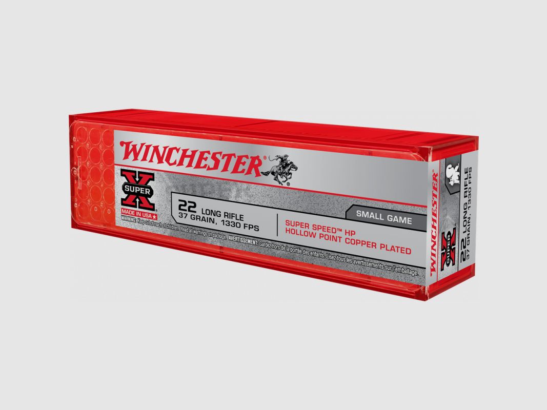 WINCHESTER 22 LR 37 GRS / 2,4 G Lood SUPER SPEED 100 STK, afbeelding 1 van 4