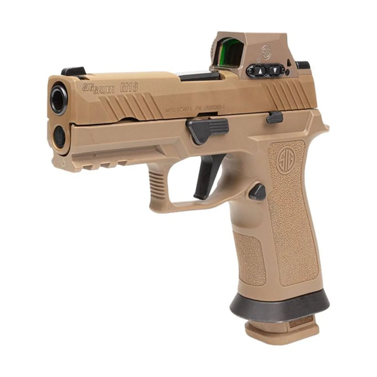 Sig Sauer P320 M18X 9mm Coyote – Carry, ROMEO-M17 Rotpunktvisier, SIGLITE, Bild 3 von 6
