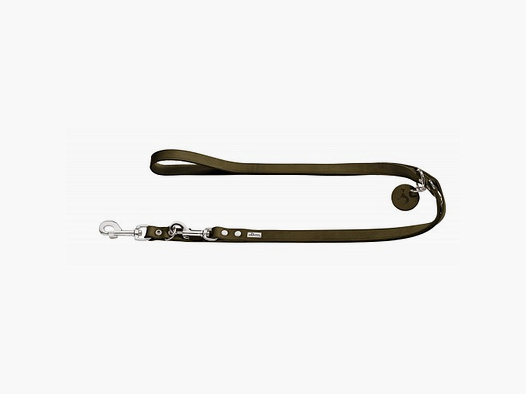 Hunter Verstelbare Leash Softvollrindleder/Olivengroen – Breedte / Lengte: Breedte: 13mm / Lengte: 200cm