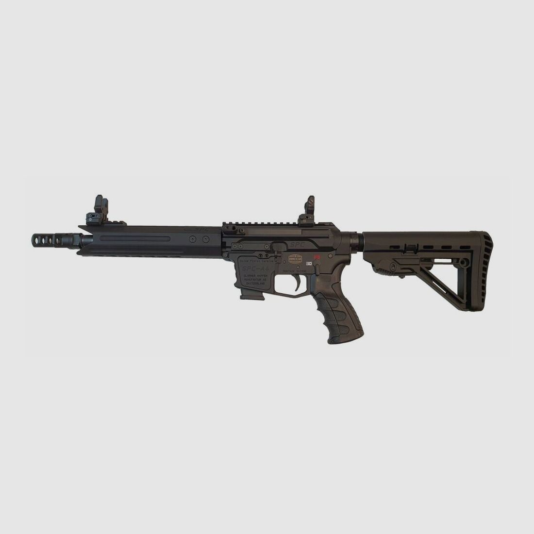 Fábrica de armas Glarner + Casa de comercio AG Suiza SPC RECLESS compensador para 9mm Luger M15X1 derecho cañones, carabina de pistola suiza, Suiza, imagen 7 de 7
