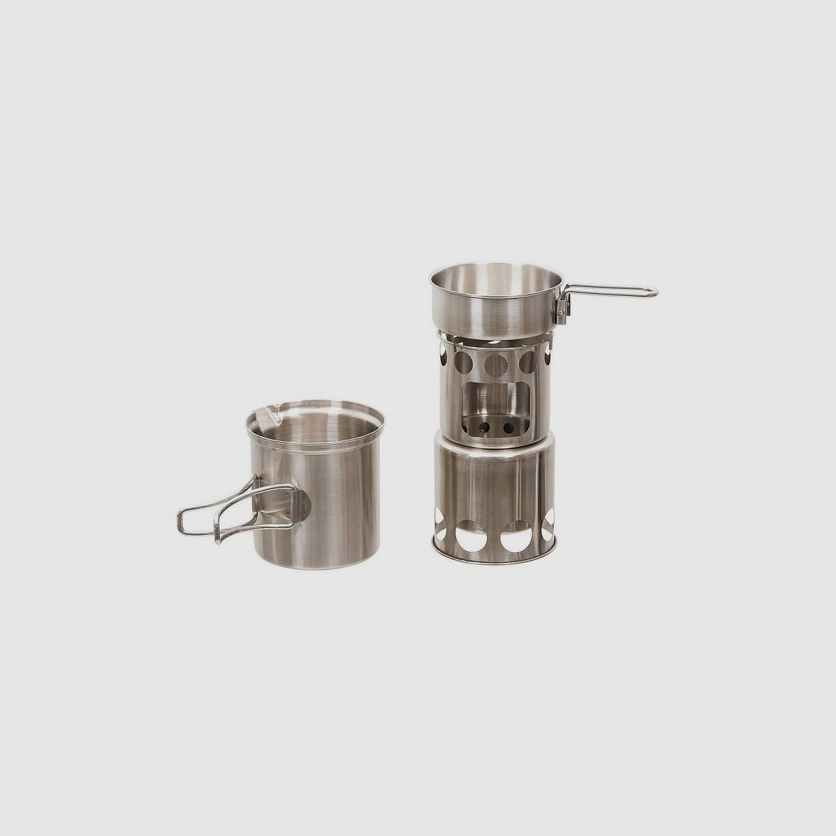 Kochset Travel aus Edelstahl Outdoor Camping, Bild 1 von 5