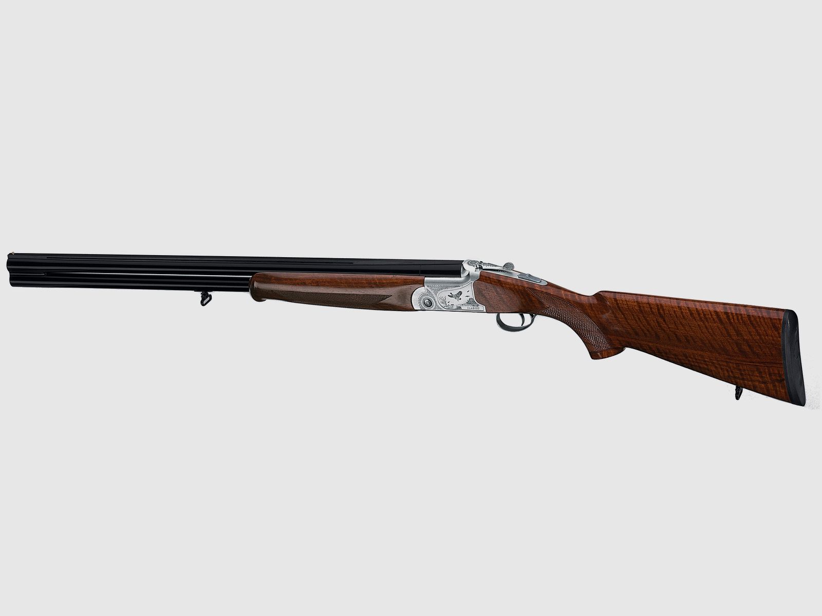 Gladius hunting silver with left-handed stock, caliber 12/76 || Over and under shotgun