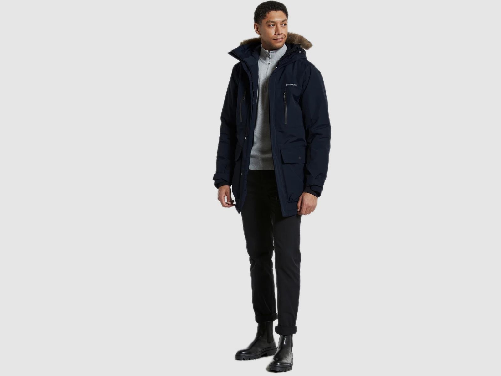 DIDRIKSONS Fredrik Mantel Herren Dark Night Blue