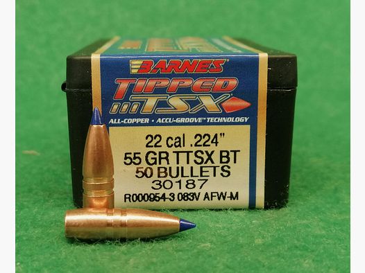 BARNES TTSX #30187 Kaliber .22 (.224) - 55 Grain