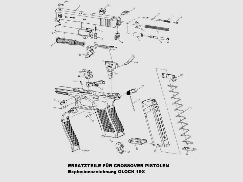 GLOCK Tuning/Ersatzteil f. Pistole Schlagbolzensicherung #8-9 f. 17,19,26,34 u.a. Gen5,19X