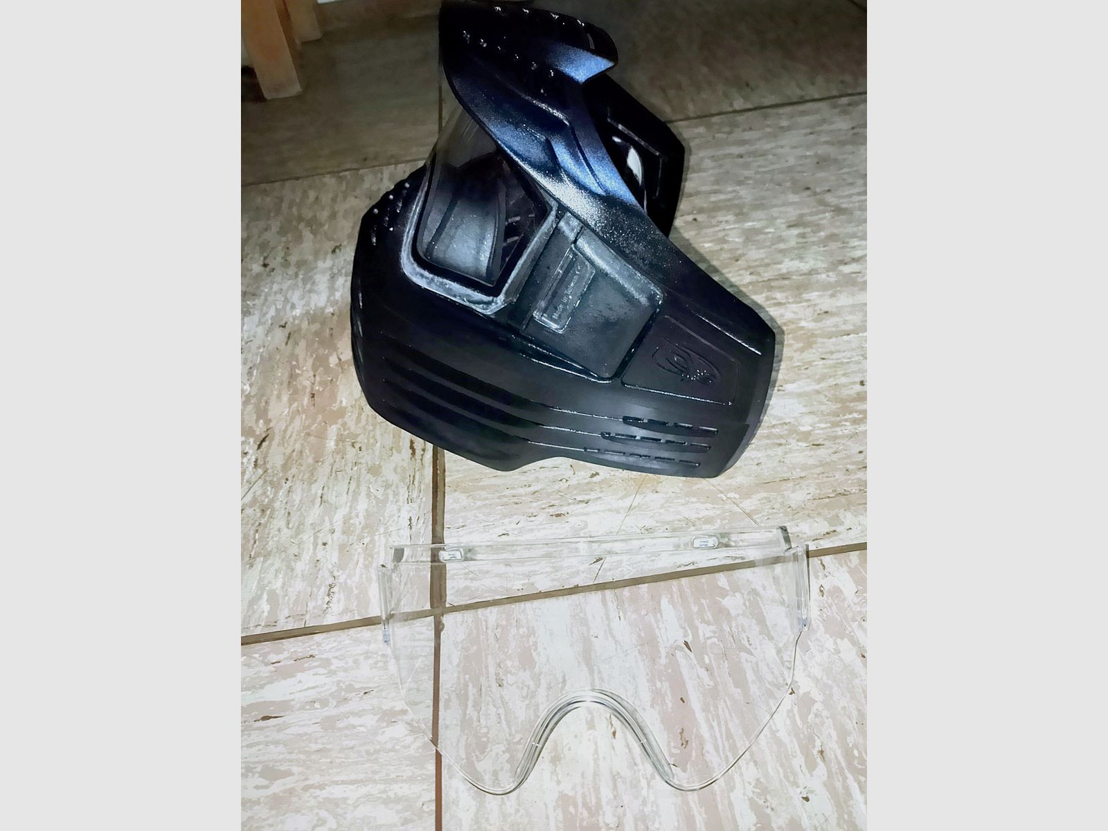 Maschera da paintball Vforce V Force nera con vetro di ricambio extra