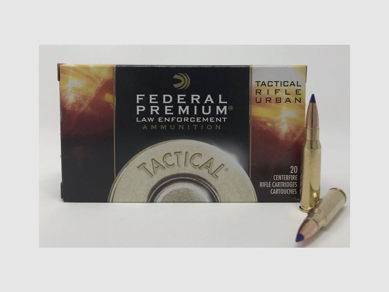 Federal TRU (Tactical Rifle Urban) .308 Win. 168GR Tactical Tipped MatchKing 20 Patronen
