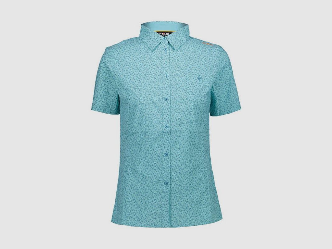 CMP Damen Kurzarm-Bluse mit Allover-Druck