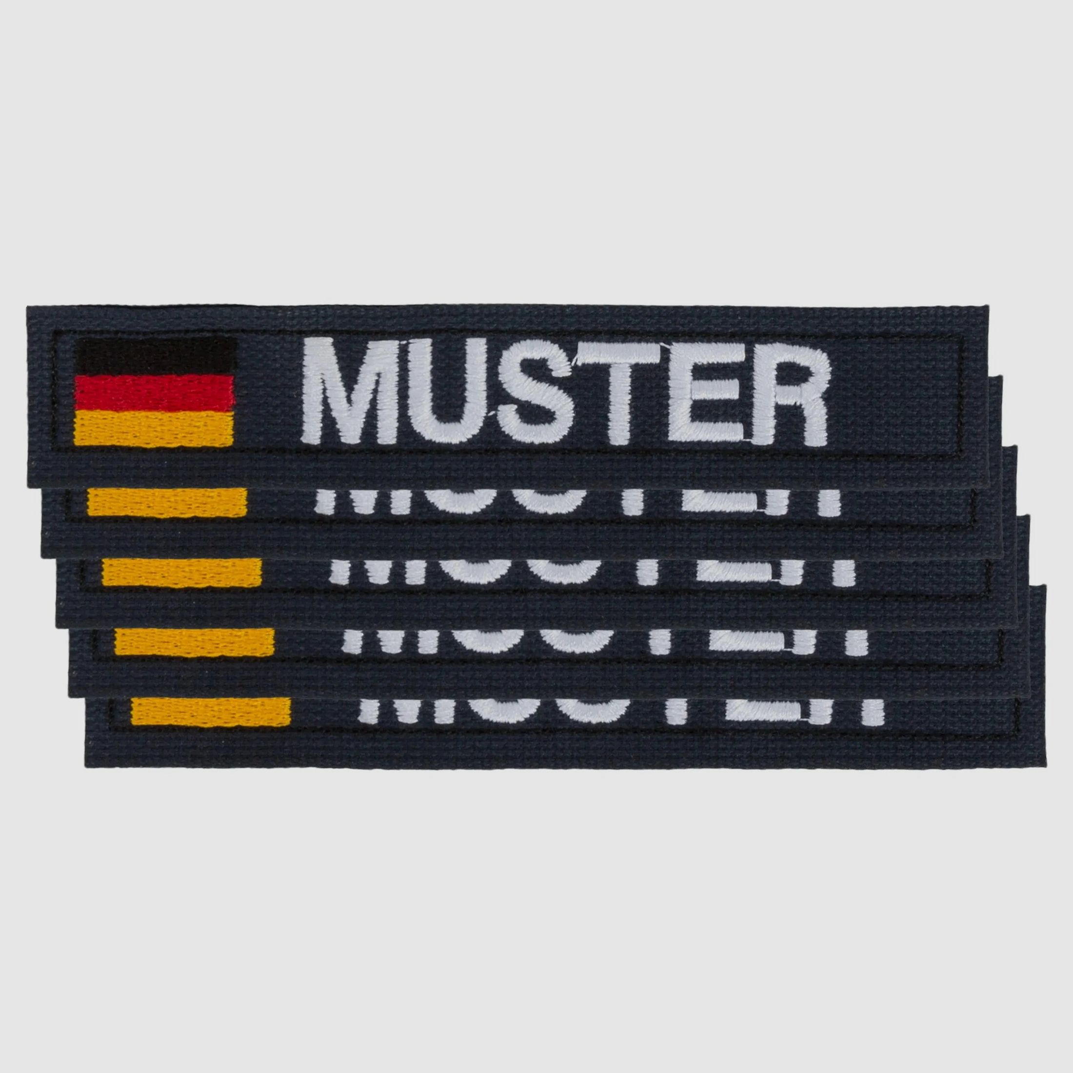 ASMC Namensbänder 5er Set DE blau weiß