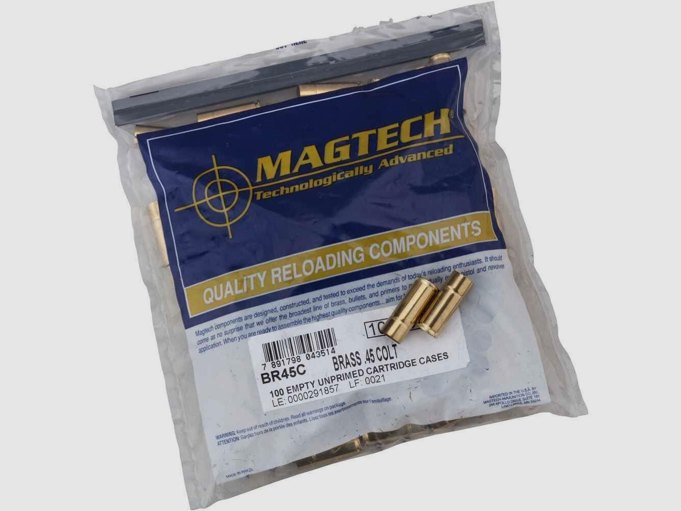 45 Long Colt Hülsen Magtech VE100