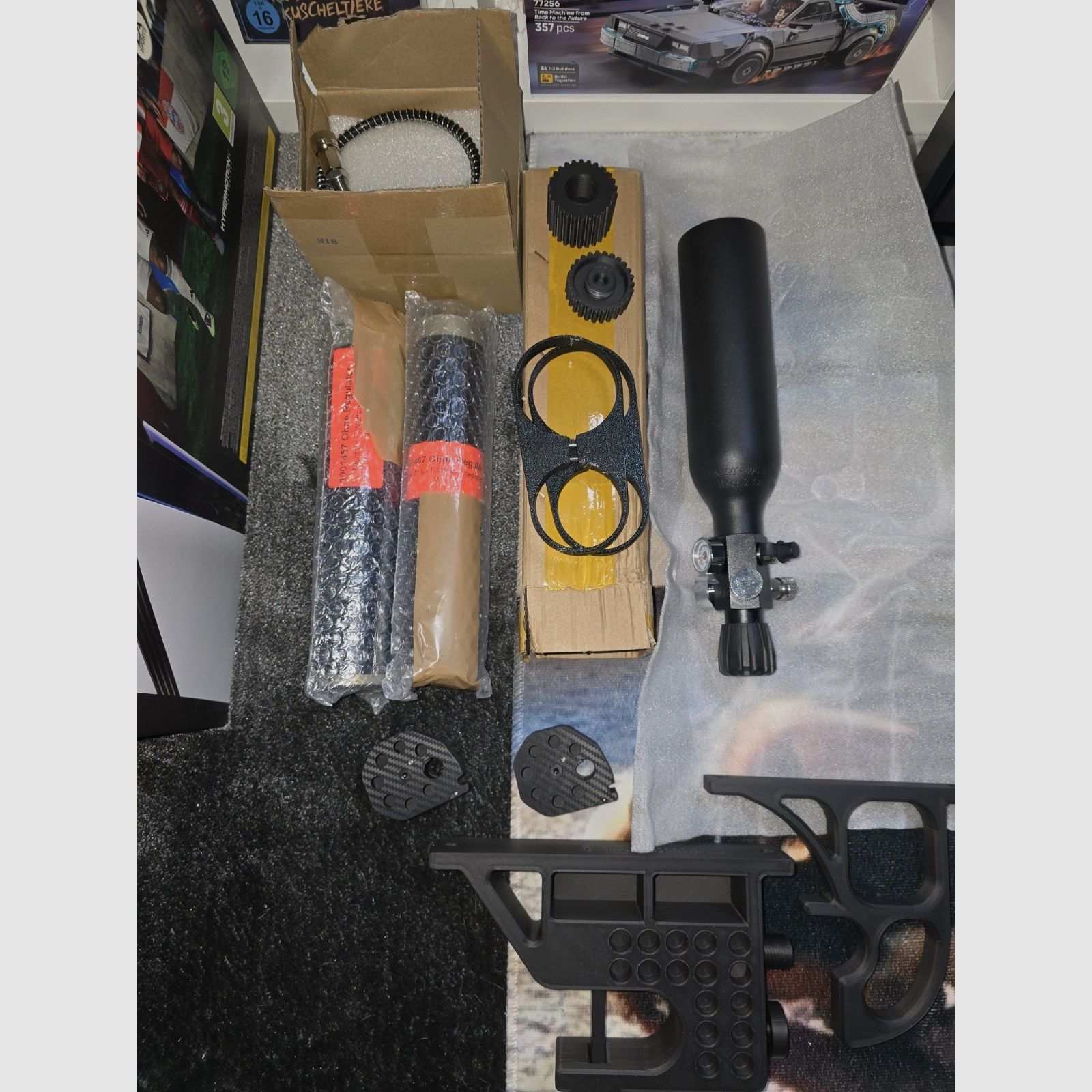 AEA Megalodon accessories, air tank, magazines, wall mount, etc.... NEW