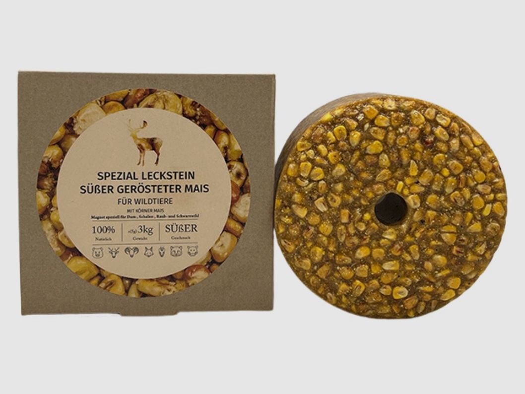 Wildlutscher Spezial Leckstein Süßer Gerösteter Mais 3 kg