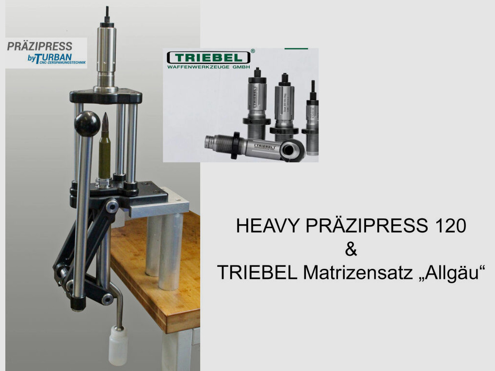 Turban CNC Machining Technology GmbH & Co.KG ACTION PACKAGE - HEAVY PRECISE PRESS 120 mm + Triebel Matrix Set "Allgäu" 7/8"