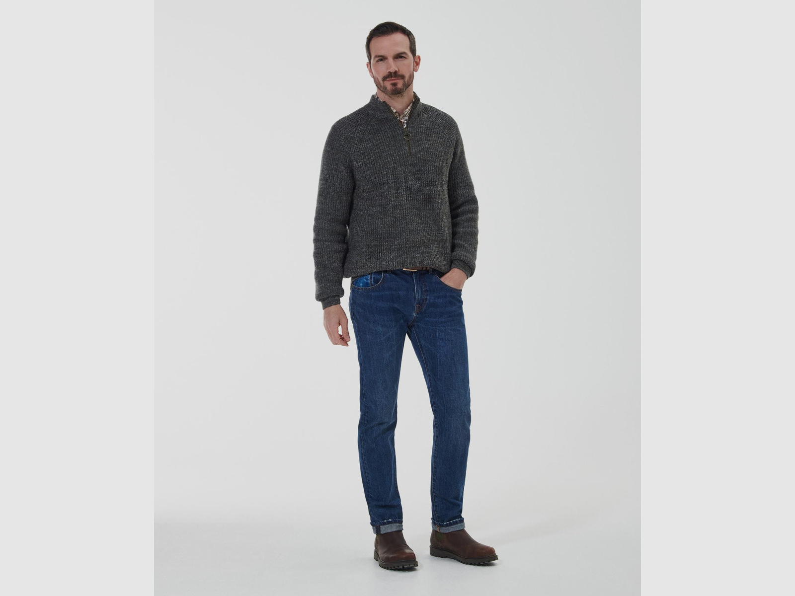 Suéter BARBOUR Horseford Half-Zip Oliva