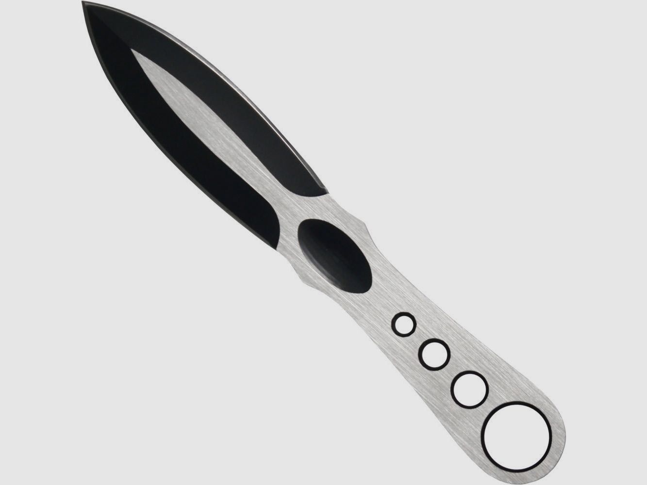 Throwing knife silver-black including nylon sheath