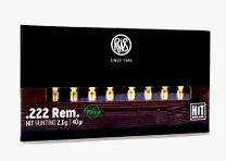 RWS .222 REM HIT Green 2,6g/40gr Nabojów do karabinów bez ołowiu