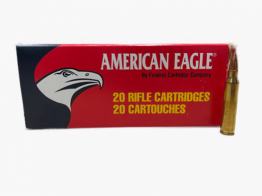 AMERICAN EAGLE .223REM - 55GRS. FMJ-BT - 20 COLPI