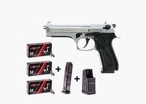 GSG Firat Magnum vernickelt 9 mm P.A.K. Platzpatronen-Set