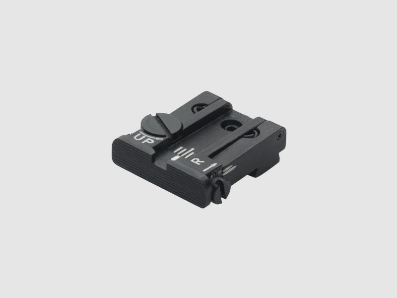 LPA TPU32GL07 verstellbare Mikrometer-Kimme für Glock-Pistolen – Schwarzes Visierbild