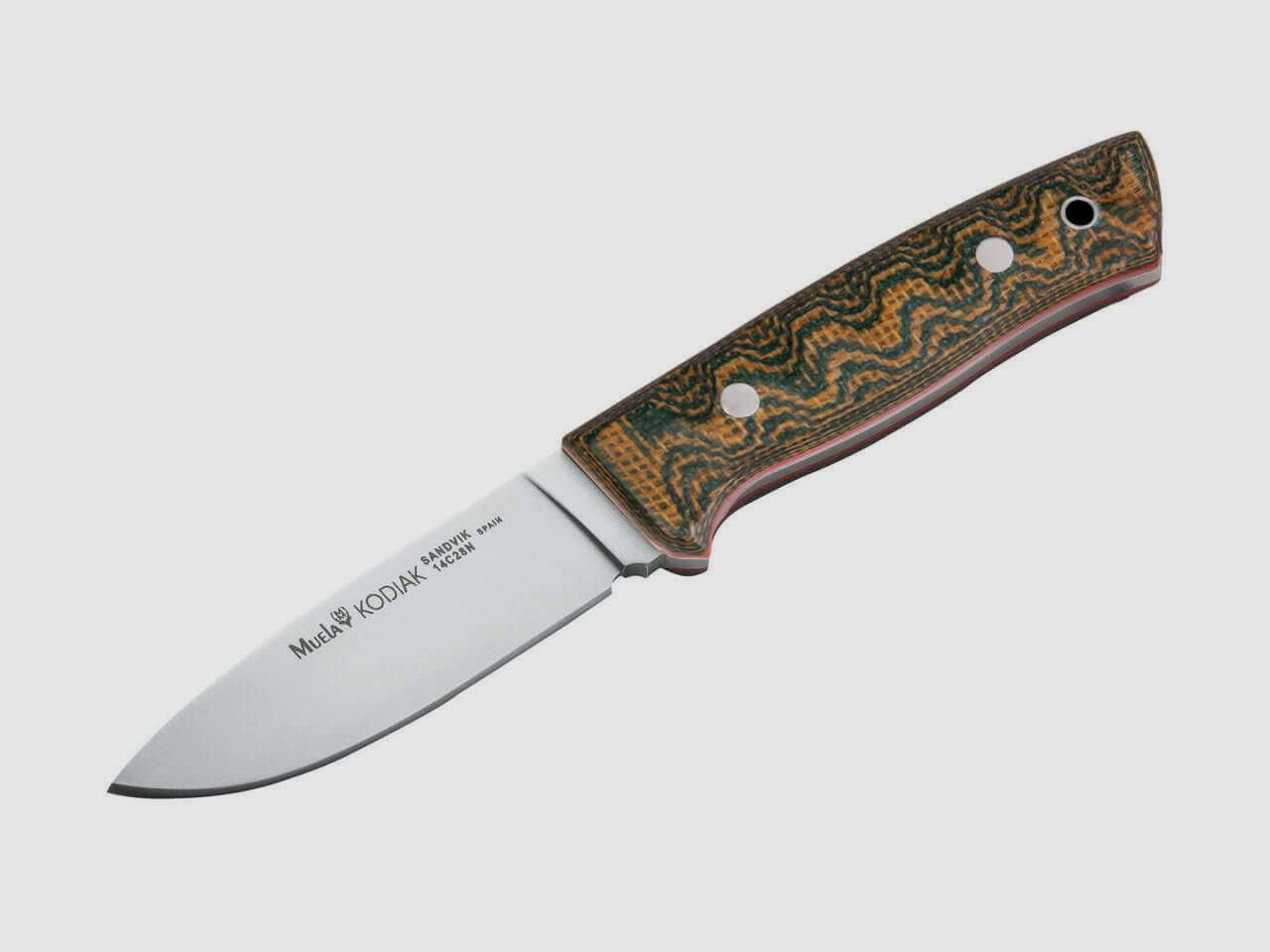 Muela Kodiak Green Canvas Micarta II Cuchillo de exterior
