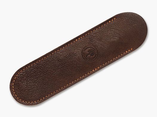 Leder-Stecketui Dunkelbraun