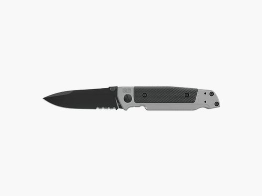 Coltello pieghevole Walther Q5 telaio in acciaio - nero seghettato
