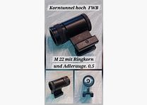 High front sight tunnel Feinwerkbau with ring front sight and eagle eye 0.5