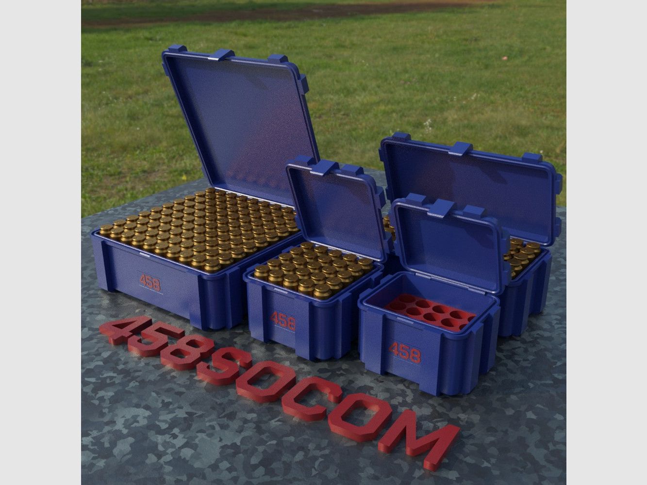 Filamelt Munitionsbox / Ammo Box .458 SOCOM – Patronenbox ‘Klappdeckel’ – 20 / 25 / 50 / 100 Runden