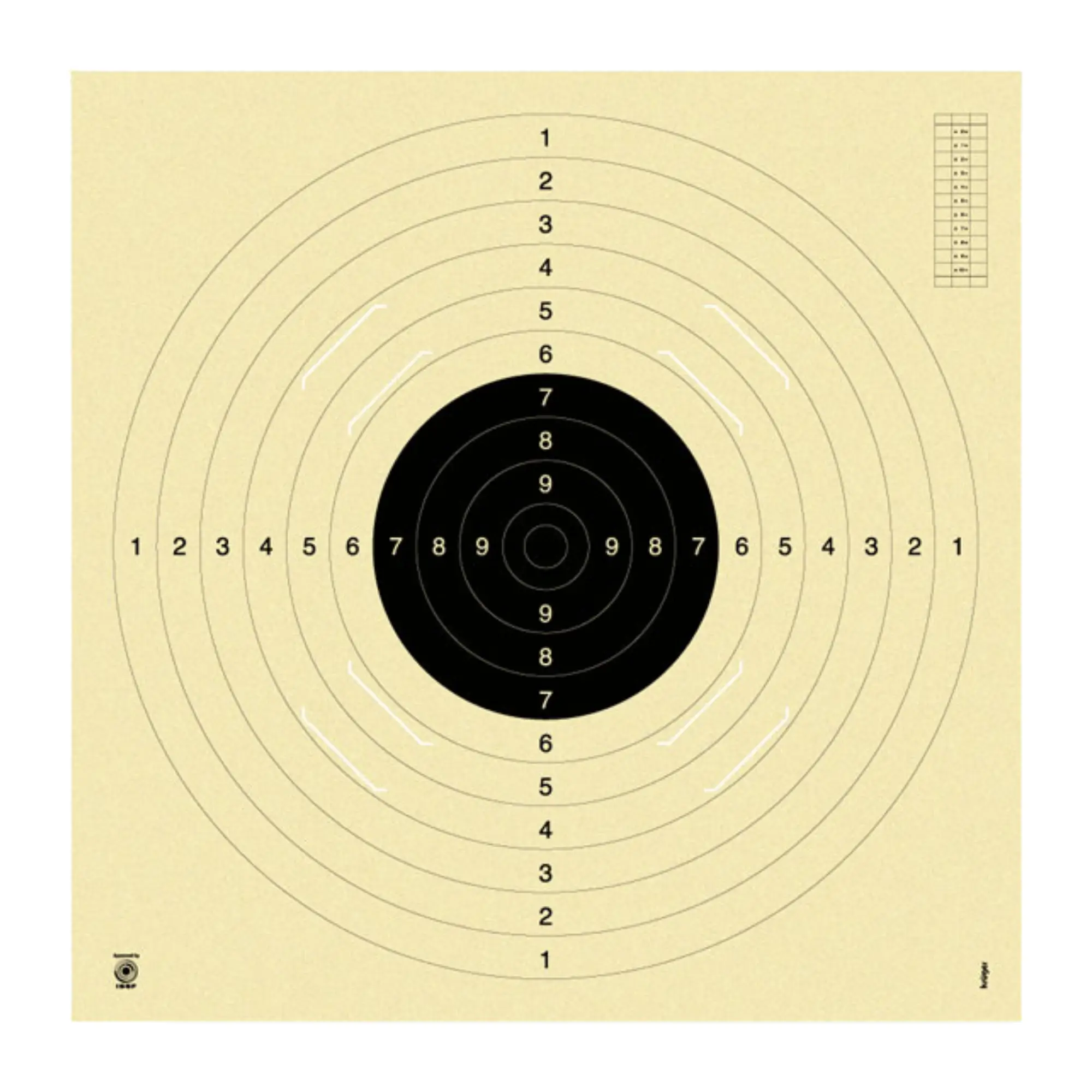 KK Gewehr Trägerscheibe 100 m | 55x52 cm (25 Stück)