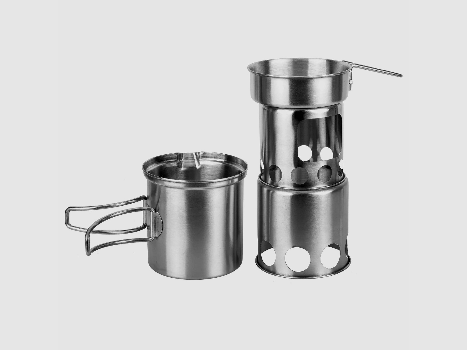 Fox Outdoor Kochset Travel Edelstahl