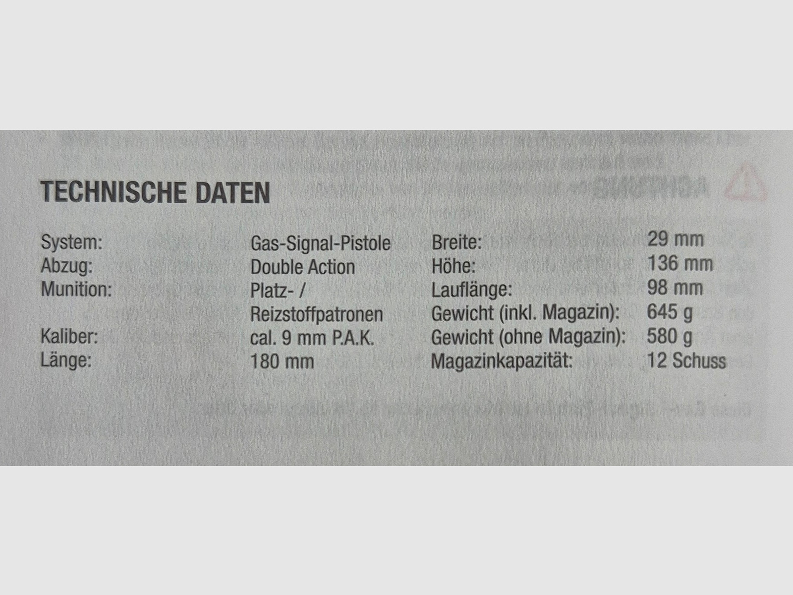 Walther P99 pistolet d'alarme 9mm PAK *** NEUF ***