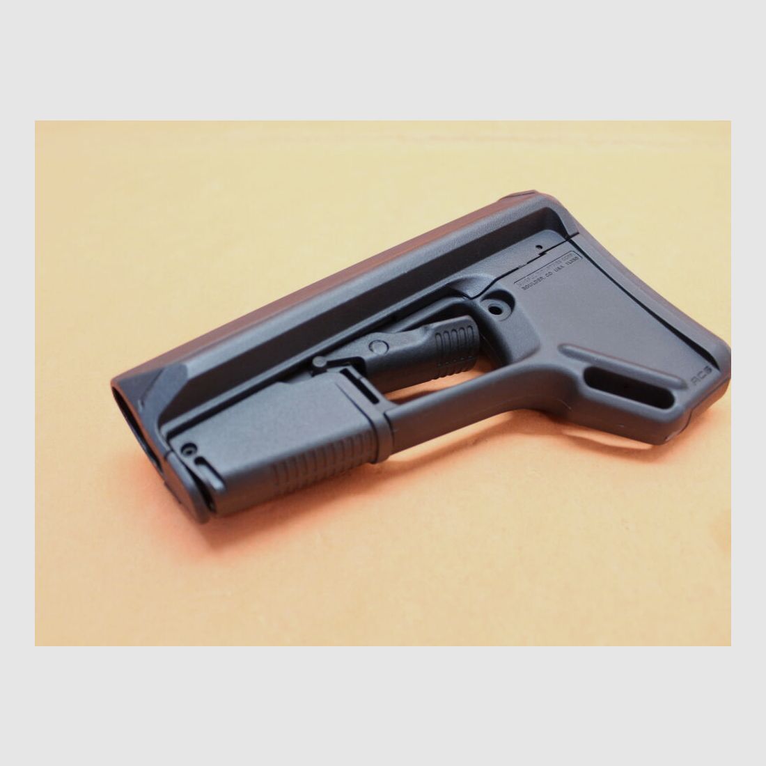 Magpul AR-15: Buttstock Magpul ACS-L (MAG378-BLK) MILSPEC Carbine Stock Polymer Black/ Black sliding stock