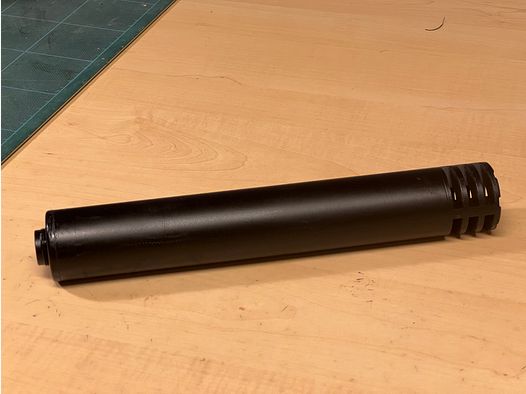 Deko tłumik dźwięku do Airsoft z gwintem M14 negatywnym wersja metalowa czarna typ 1