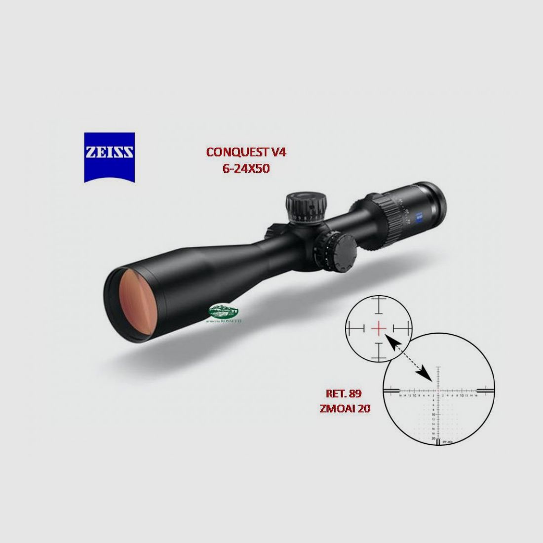 ZEISS Conquest V4 6-24X50 BS ret.89 ZMOAi-20 illuminated