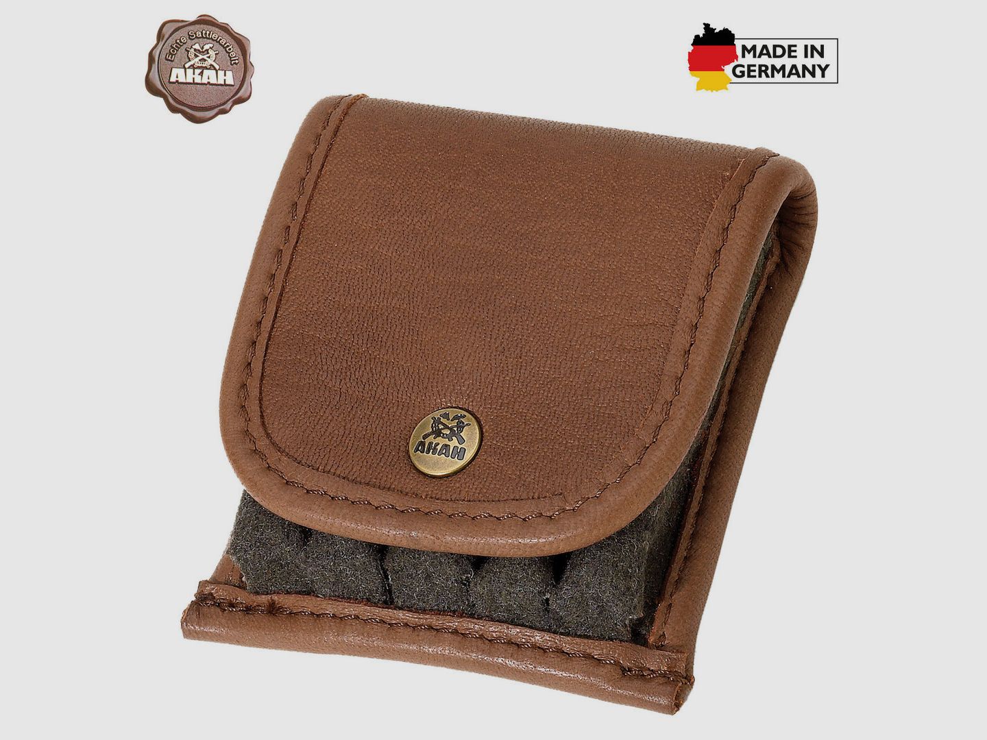 AKAH Patronenetui Elchleder mit Loden