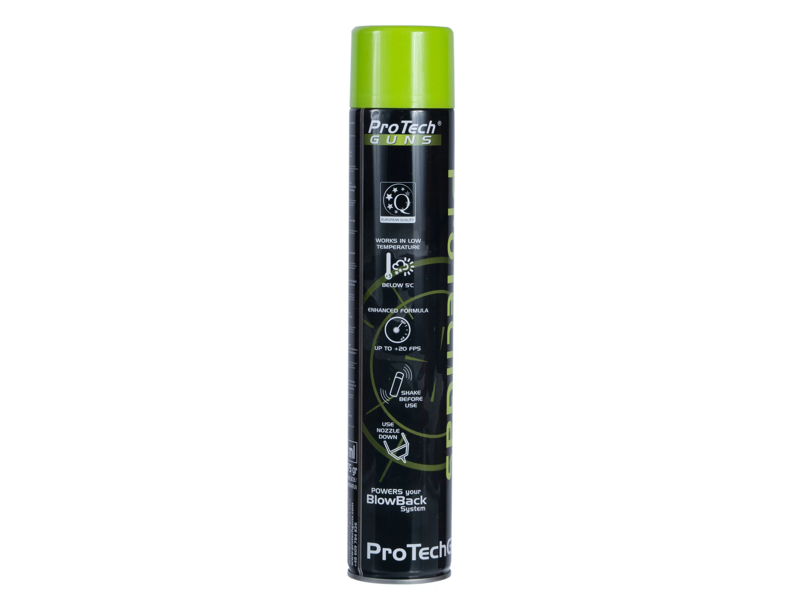 Green gas per alimentare repliche Pro Tech Guns 1000 ml (G10), immagine 4 di 4