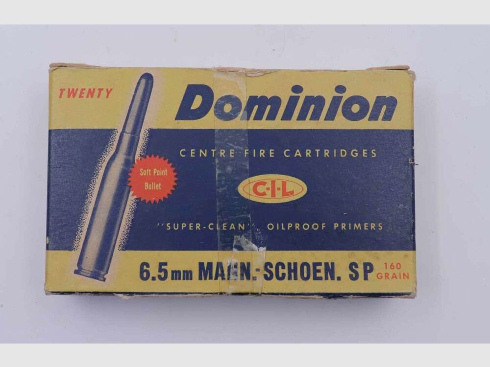 Dominion, Canada cartouches de fusil 6,5x54 M. Schönauer