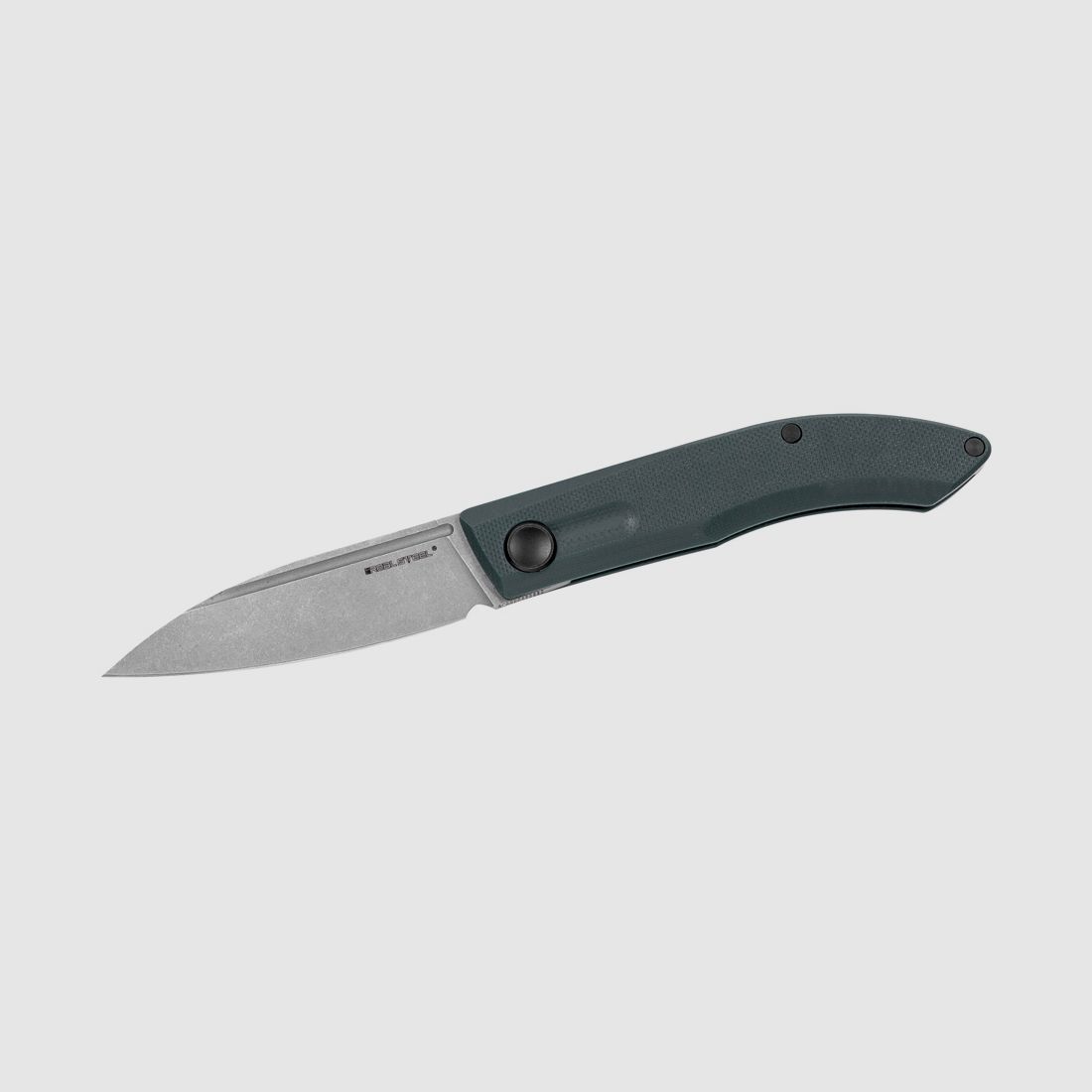 Real Steel Stella G10 Green Greywash Einhandmesser